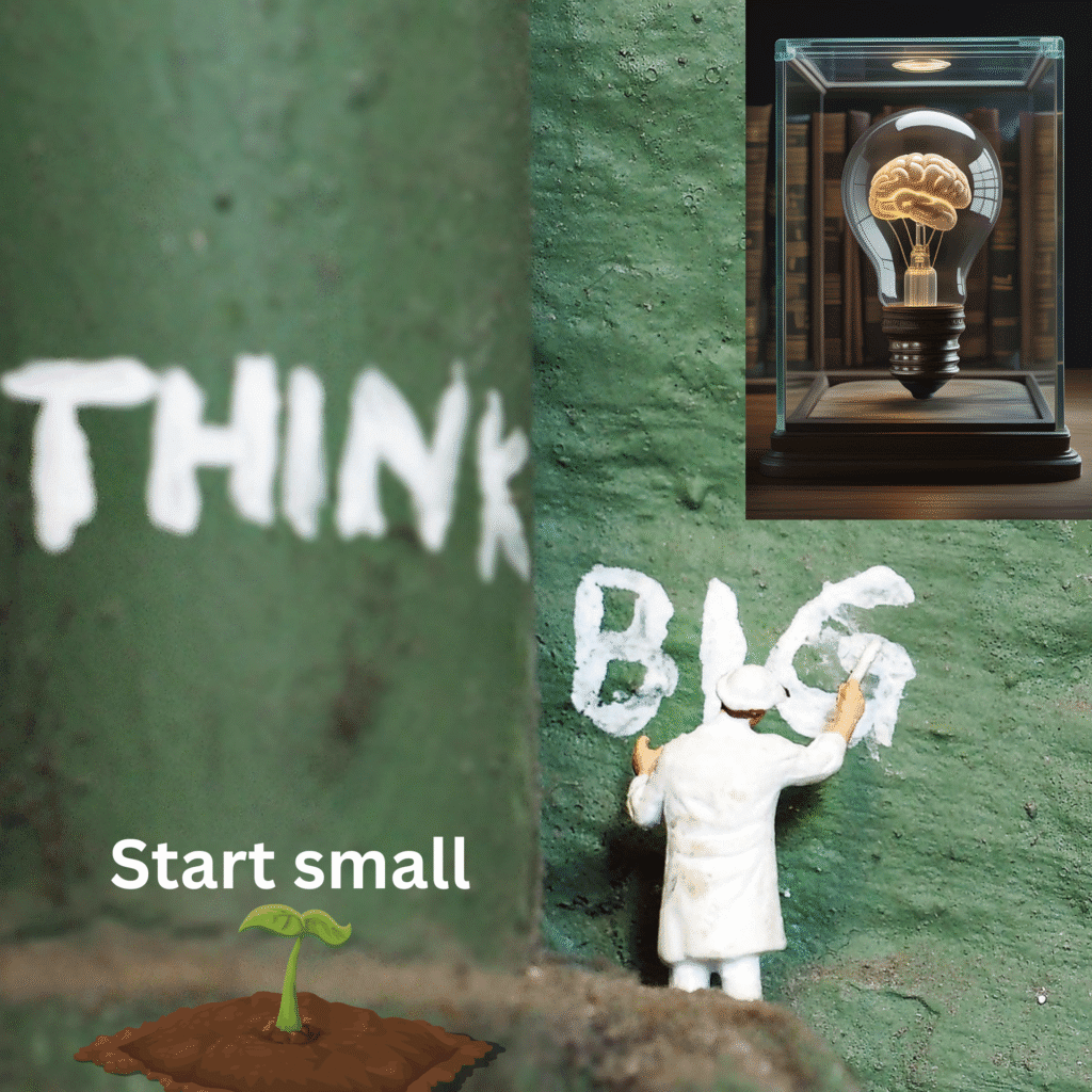 Start small but think big when you are starting an online business.